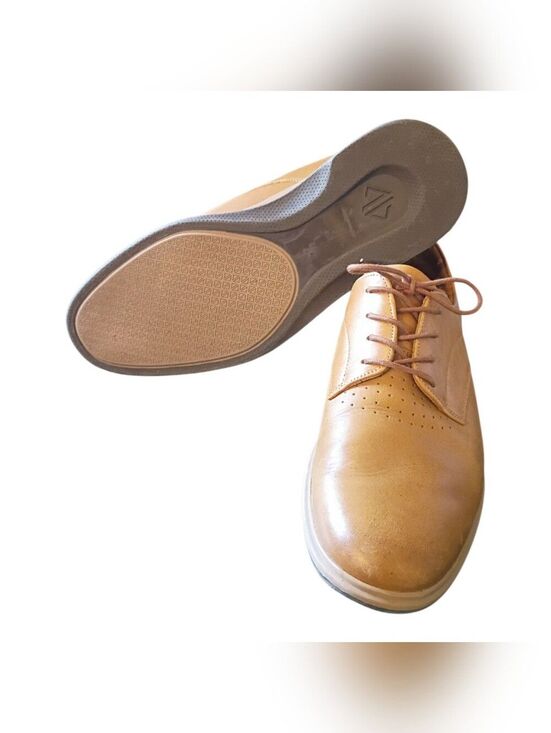 Amberjack Original Light Brown Leather Oxford Derby Comfort Soft Shoes 12